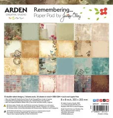 Arden Creative Studio - 8x8 Paper Pad - Remembering...