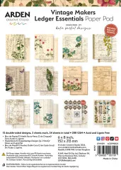 Arden Creative Studio - 6x8 Paper Pack - Vintage Makers Ledger Essentials by Katie Pertiet