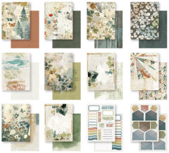 Übersicht aller doppelseitigen Designs und Elemente des Amber Ledgers Paper Packs