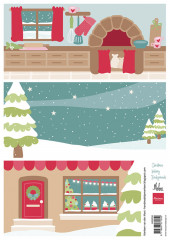 Schneidebogen A4 - Christmas Bakery by Marleen - Backgrounds