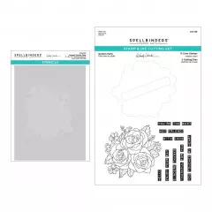 Spellbinders - Stamp & Die & Stencil Bundle - Garden Party