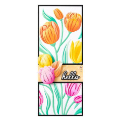 Spellbinders - 3D Embossing Folder and Stencil - Twirling Tulips