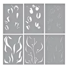 Spellbinders - 3D Embossing Folder and Stencil - Twirling Tulips