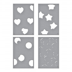 Spellbinders - 3D Embossing Folder and Stencil - Party Balloons