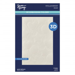 Spellbinders - 3D Embossing Folder and Stencil - Party Balloons