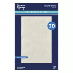 Spellbinders - 3D Embossing Folder and Stencil - Party Balloons