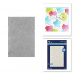 Spellbinders - 3D Embossing Folder and Stencil - Party Balloons