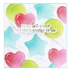 Spellbinders - 3D Embossing Folder and Stencil - Party Balloons