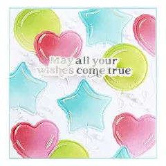 Spellbinders - 3D Embossing Folder and Stencil - Party Balloons