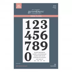 Press Plate & Die Set - Bold Color Mix Numbers