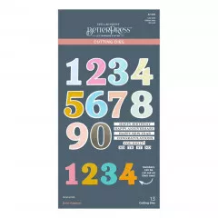 Press Plate & Die Set - Bold Color Mix Numbers