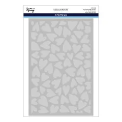 Simon Hurley - 3D Embossing Folder & Stencil - Sending Hugs - Puffy Hearts