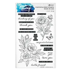 Stamp And Die Bundle by Simon Hurley - Sketched Peonies