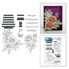 Stamp And Die Bundle by Simon Hurley - Sketched Peonies