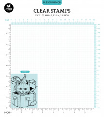 Studio Light Clear Stamps - by Laurens van Gurp Nr. 408 - Cat in a Box