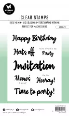 Studio Light Clear Stamps - by Laurens van Gurp Nr. 414 - Hooray!