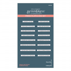 Press Plate & Die Set - Always and Forever Sentiment Strips