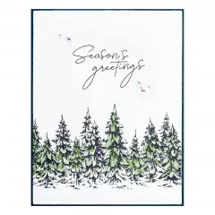 Press Plate & Die Set - Seasons Greetings Evergreens