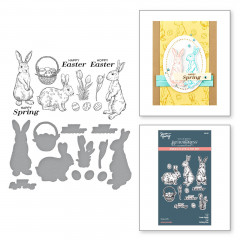 Press Plate & Die Set - Spring Bunnies