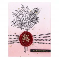 Press Plate & Die Set - Sealed Poinsettia Stems