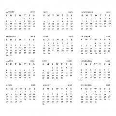 Press Plate - 2025 DIY Calendar