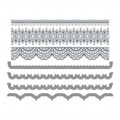 Press Plate & Die Set - Pressed Lace Borders