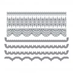 Press Plate & Die Set - Pressed Lace Borders