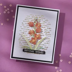 BetterPress Plate - Wildflowers - Script Tekst