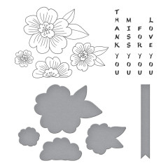 BetterPress Plate & Die Set - Spring in Kyoto - Blossoms & Sentiments