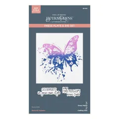 BetterPress Plate & Die Set - Beautifully Imperfect - Butterfly Splatter