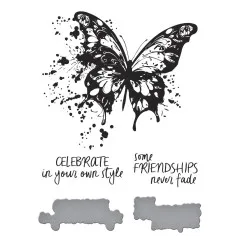 BetterPress Plate & Die Set - Beautifully Imperfect - Butterfly Splatter