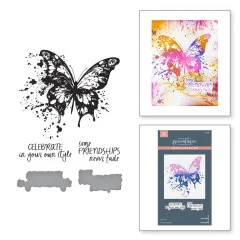 BetterPress Plate & Die Set - Beautifully Imperfect - Butterfly Splatter