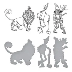BetterPress Plate & Die Set - Wonder of Oz - Tin Man, Scarecrow & Lion