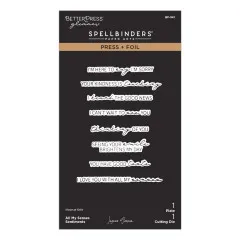 All My Senses - Press + Foil Plate + Die Set - Sentiments