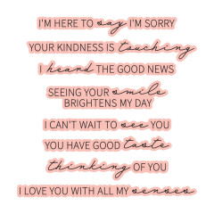 All My Senses - Press + Foil Plate + Die Set - Sentiments