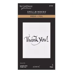 BetterPress - Press & Foil Plate - Upright Italic Everyday Sentiments - Thank You!