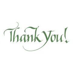 BetterPress - Press & Foil Plate - Upright Italic Everyday Sentiments - Thank You!
