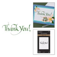 BetterPress - Press & Foil Plate - Upright Italic Everyday Sentiments - Thank You!