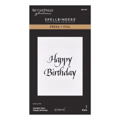 BetterPress - Press & Foil Plate - Upright Italic Everyday Sentiments - Happy Birthday