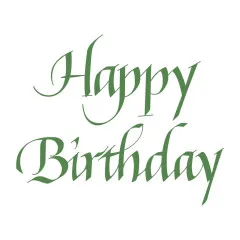 BetterPress - Press & Foil Plate - Upright Italic Everyday Sentiments - Happy Birthday