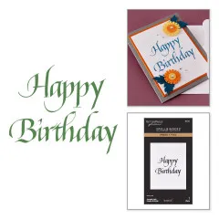 BetterPress - Press & Foil Plate - Upright Italic Everyday Sentiments - Happy Birthday