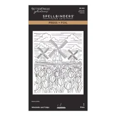 BetterPress - Press & Foil Plate - Yana's Tulips - Windmills and Tulips