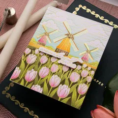 BetterPress - Press & Foil Plate - Yana's Tulips - Windmills and Tulips