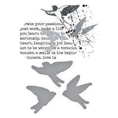 BetterPress Plate & Die Set - Collaged Birds