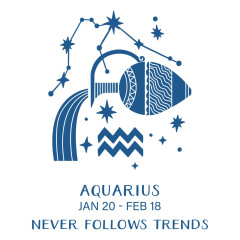 BetterPress - Registration Press & Foil Plate - Block Print Zodiacs - Aquarius