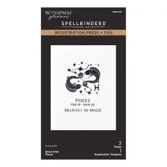 BetterPress - Registration Press & Foil Plate - Block Print Zodiacs - Pisces