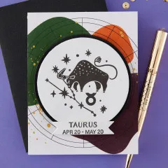 BetterPress - Registration Press & Foil Plate - Block Print Zodiacs - Taurus