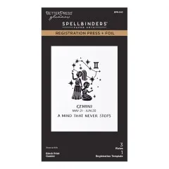 BetterPress - Registration Press & Foil Plate - Block Print Zodiacs - Gemini