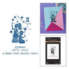 BetterPress - Registration Press & Foil Plate - Block Print Zodiacs - Gemini
