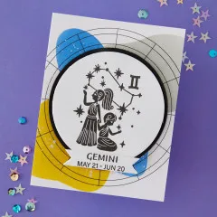 BetterPress - Registration Press & Foil Plate - Block Print Zodiacs - Gemini